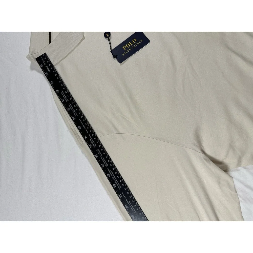 Polo Ralph Lauren White Polo Shirt Soft‎ Touch Long Sleeve Men's 4XB NWT